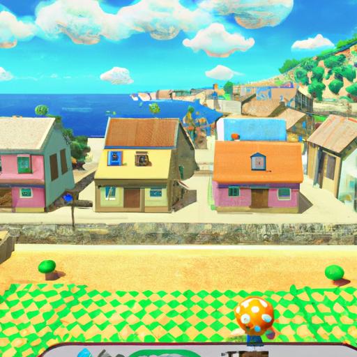 Experience the enchanting world of Animal Crossing DS with its captivating visuals and lively town.