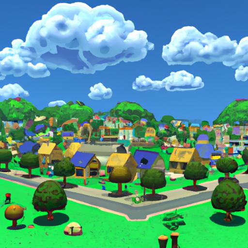 The charming village of Animal Crossing Gamecube.