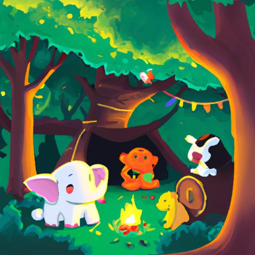 Experience the charm of Animal Crossing: Pocket Camp as your animal friends gather around the campfire.