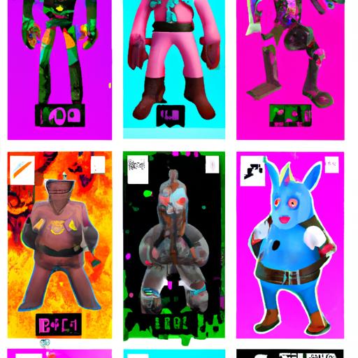 Various Fortnite skins showcasing the wide range of designs and themes available.