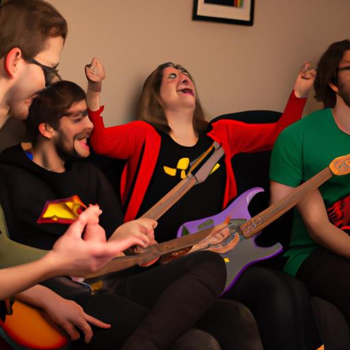 Playing Guitar Hero with friends creates memorable bonding moments and fosters social interaction.