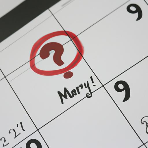 Calendar with a question mark symbol representing the speculated release date of Mario Odyssey 2.