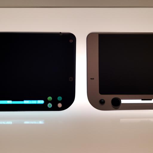 Experience the visual upgrade with the OLED display of the Nintendo OLED console compared to the LED display of the previous Nintendo Switch.