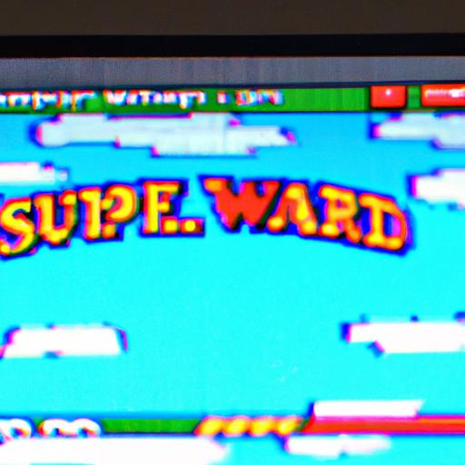 Super Mario World gameplay on a television screen