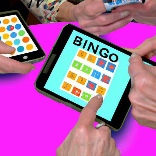 Players enjoying a thrilling game of Bingo Blitz on their mobile devices.