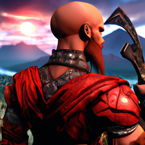 Kratos, the fierce Spartan warrior, ready to embark on an epic adventure in God of War.