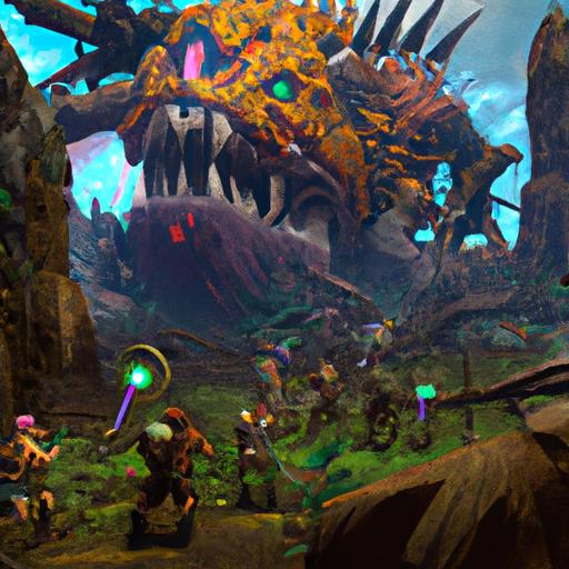 Engage in thrilling battles with colossal monsters in Monster Hunter Rise.