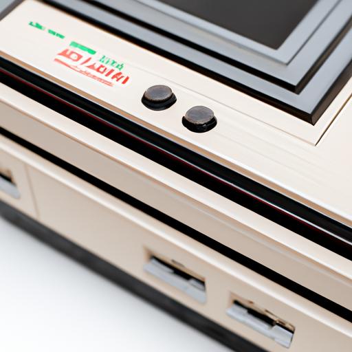 The Nintendo NES Original console, known for its sleek design and distinctive appearance.