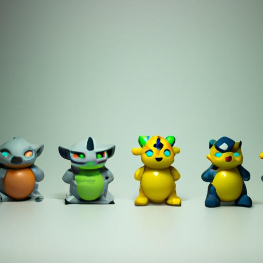 Collection of Pokemon figurines from Pokemon Rumble World