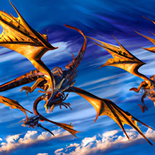 Witness the awe-inspiring dragons of WoW Dragonflight engaged in an epic aerial battle.